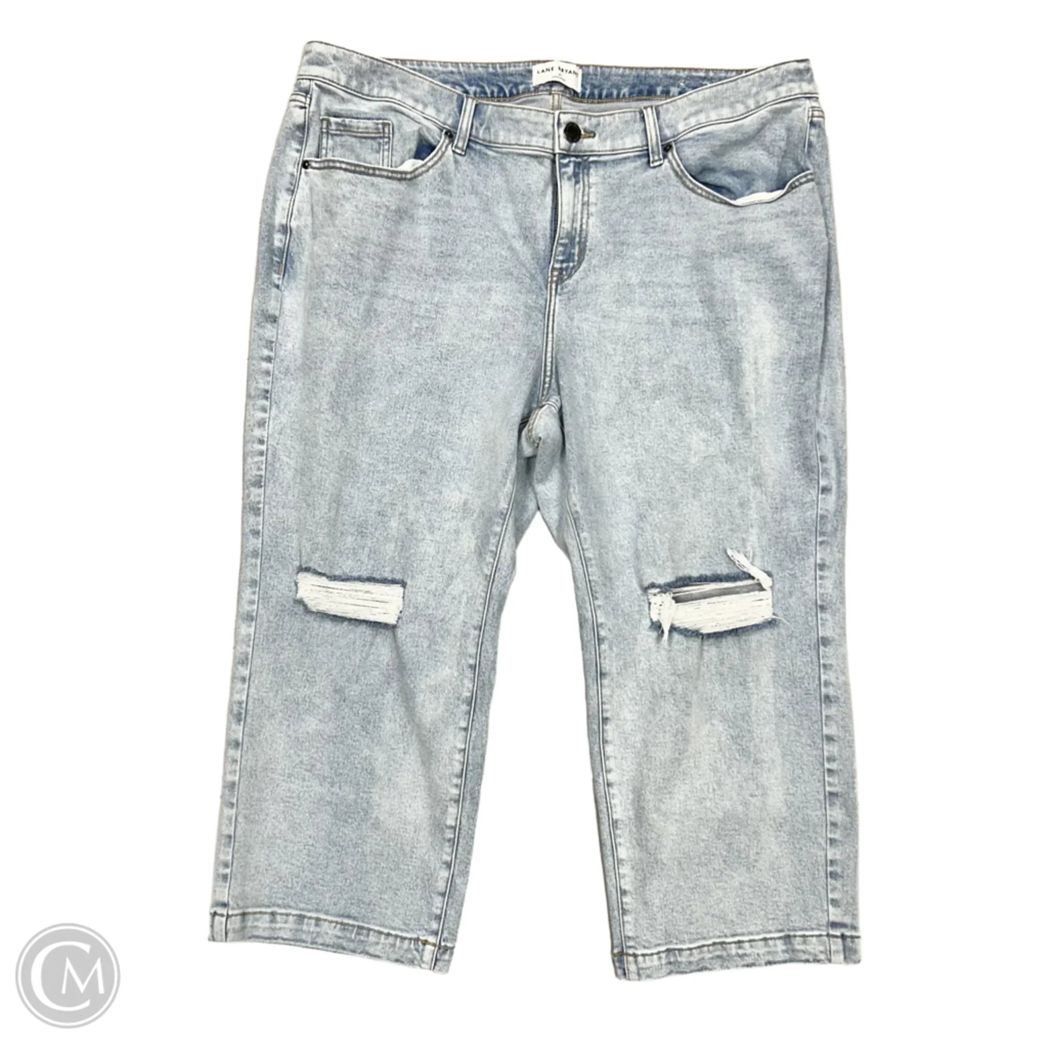 Fashionable Men's JeansJeans Straight By Lane Bryant In Blue Denim, Size: 20