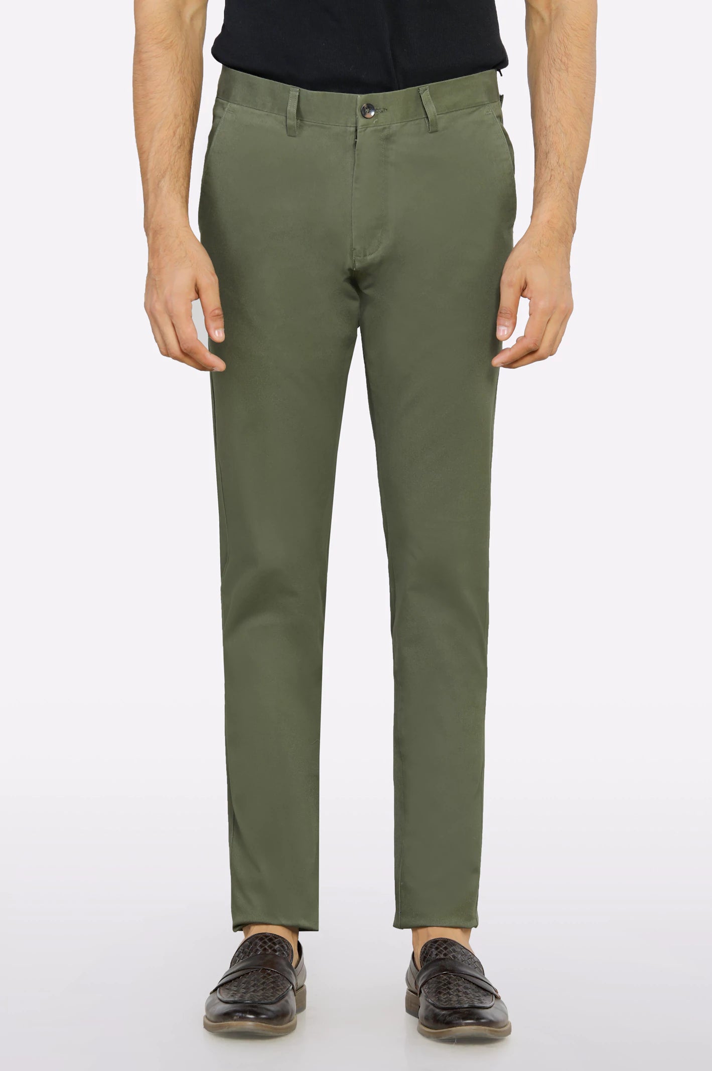 Men's Zippered Pants for SecurityOlive Smart Fit Cotton Chino