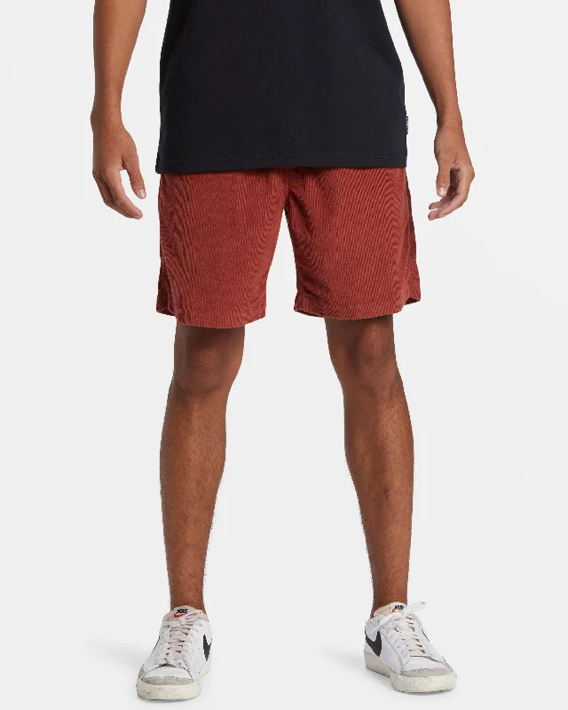 Men's Patterned Pants with StripesTaxer Corduroy Shorts - Henna