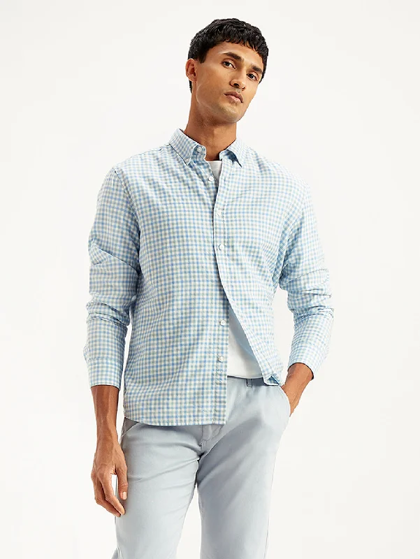 Men's Hawaiian Print Shirts for Luau PartiesMen's Checkered Spread Collar Shirt