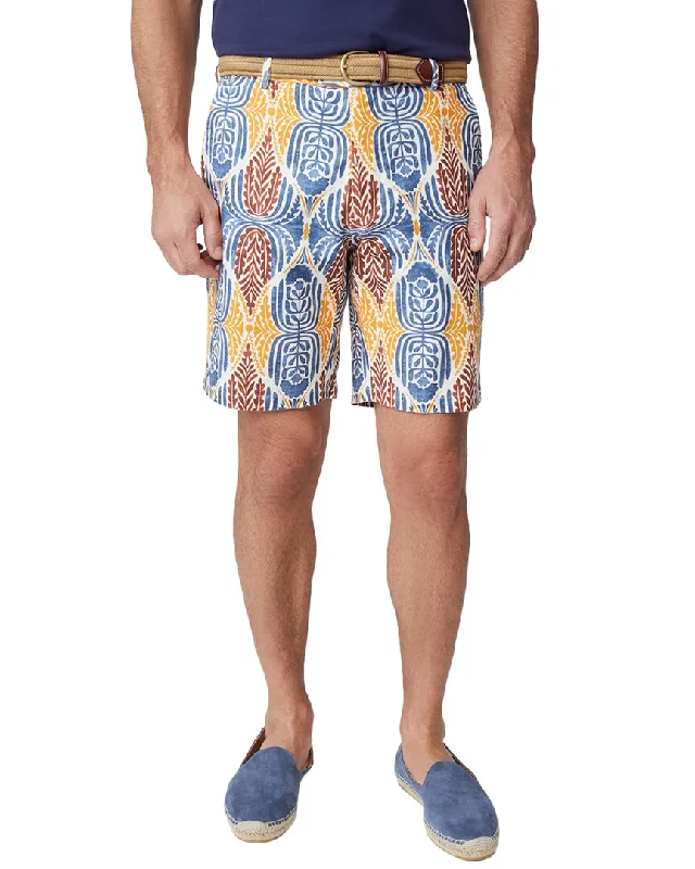 Men's Drawstring Pants for AdjustabilityJ.McLaughlin Mini Carriage House Floral Oliver Linen-Blend Short