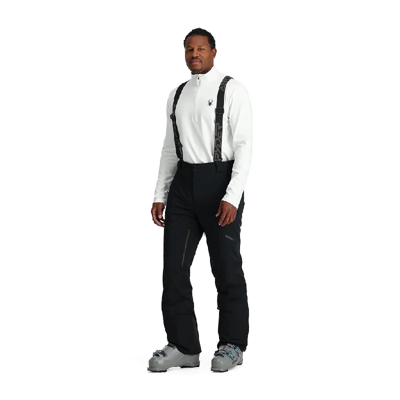 Men's Pants with Faux Leather PatchesMens Bormio - Black