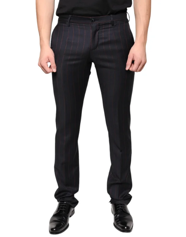Men's Jeans for Office WearDolce & Gabbana  Stripes Skinny Men Dress Men's Pants
