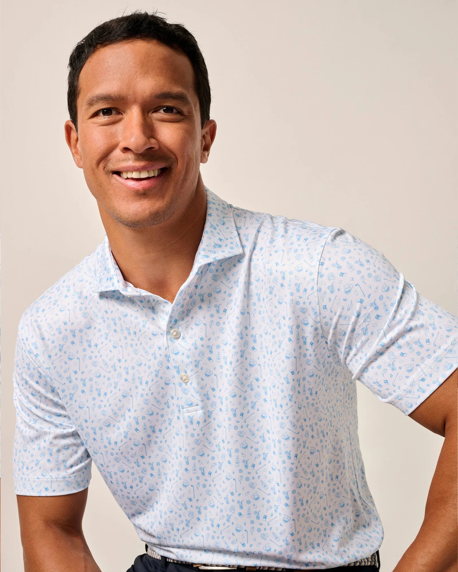 Men's Shirts with Patchwork PatternsJohnnie-O Swing Juice Prep-Formance Polo Shirt - Maliblu Men's Shirts with Patchwork PatternsJohnnie-O Swing Juice Prep-Formance Polo Shirt - Maliblu