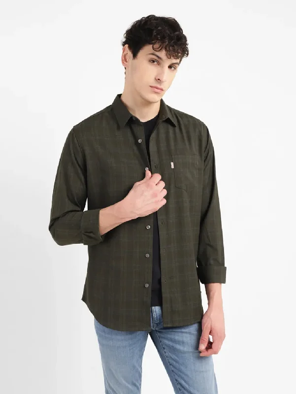 Comfortable Men's Flannel ShirtsMen's Checkered Slim Fit Shirt