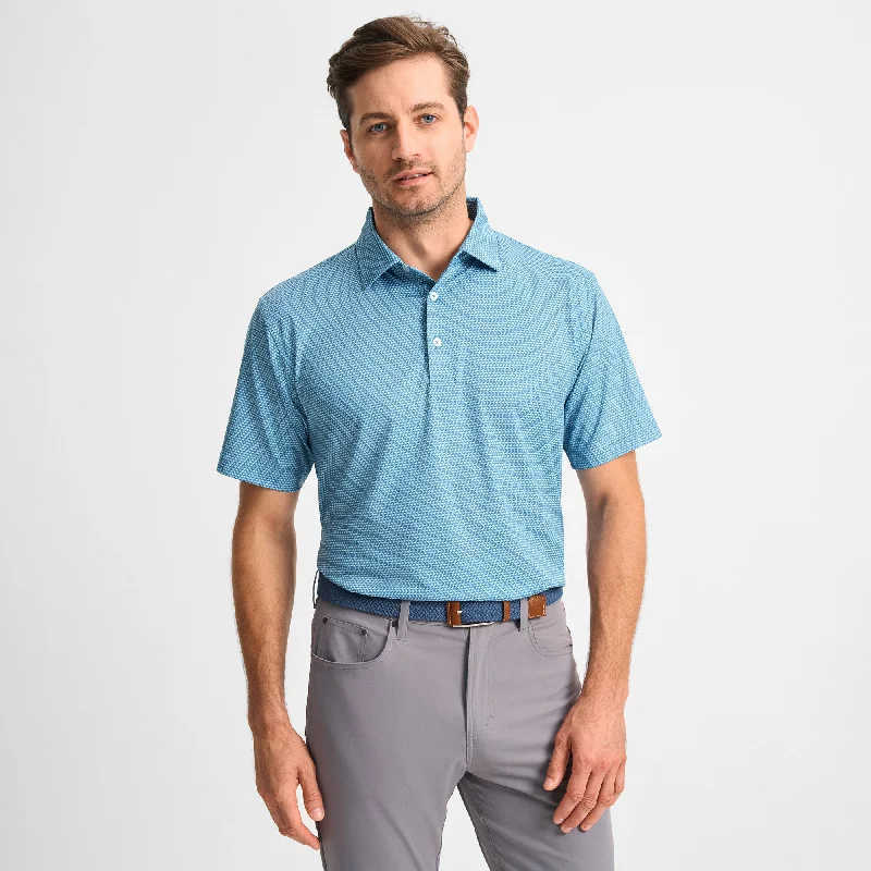 Layered Men's VestsCubes Printed Performance Polo