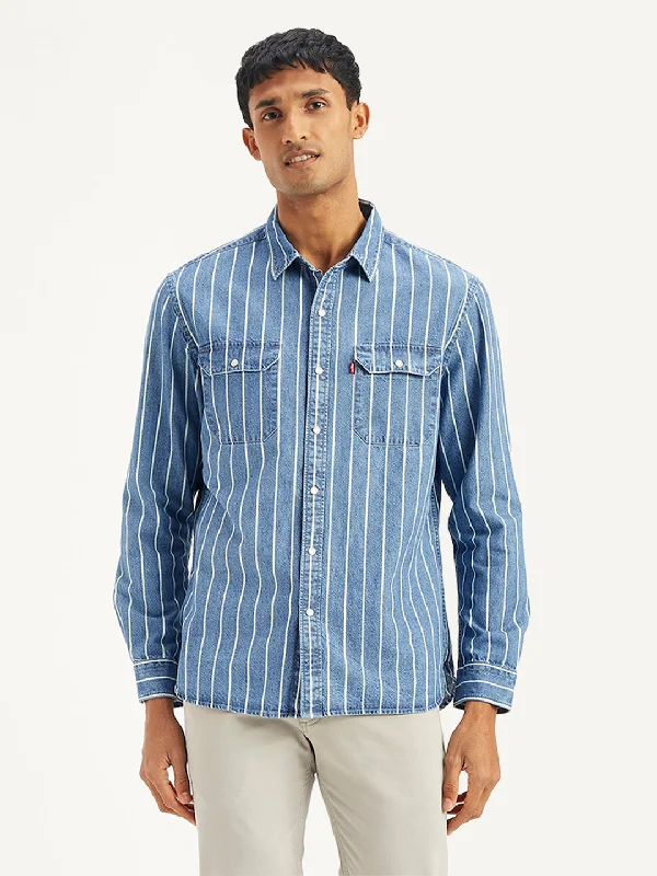 Men's Scoop Neck T-Shirts for a Relaxed FeelMen's Striped Slim Fit Shirt