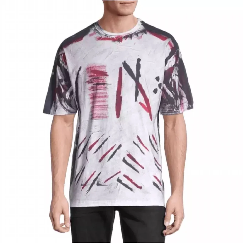 Men's Dressy Shirts for Formal EventsPaint Splattered T-Shirt In White