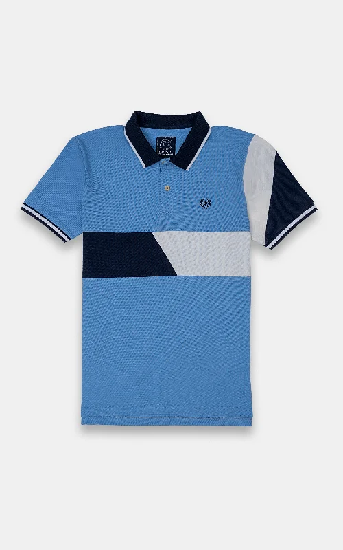 Men's Shirts with Full PlacketsFASHION POLO SHIRT SKY BLUE