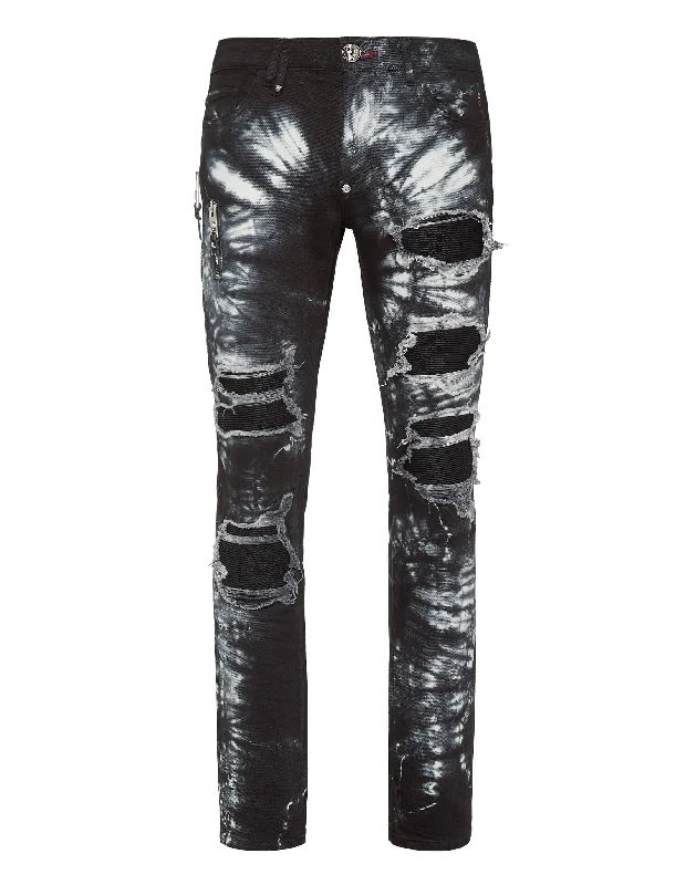 Modern Ripped and Distressed Men's JeansDenim Trousers Rock Star Fit