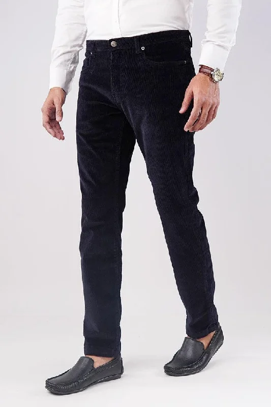 Men's Relaxed-Fit Pants for ComfortMidnight Navy Corduroy Pants