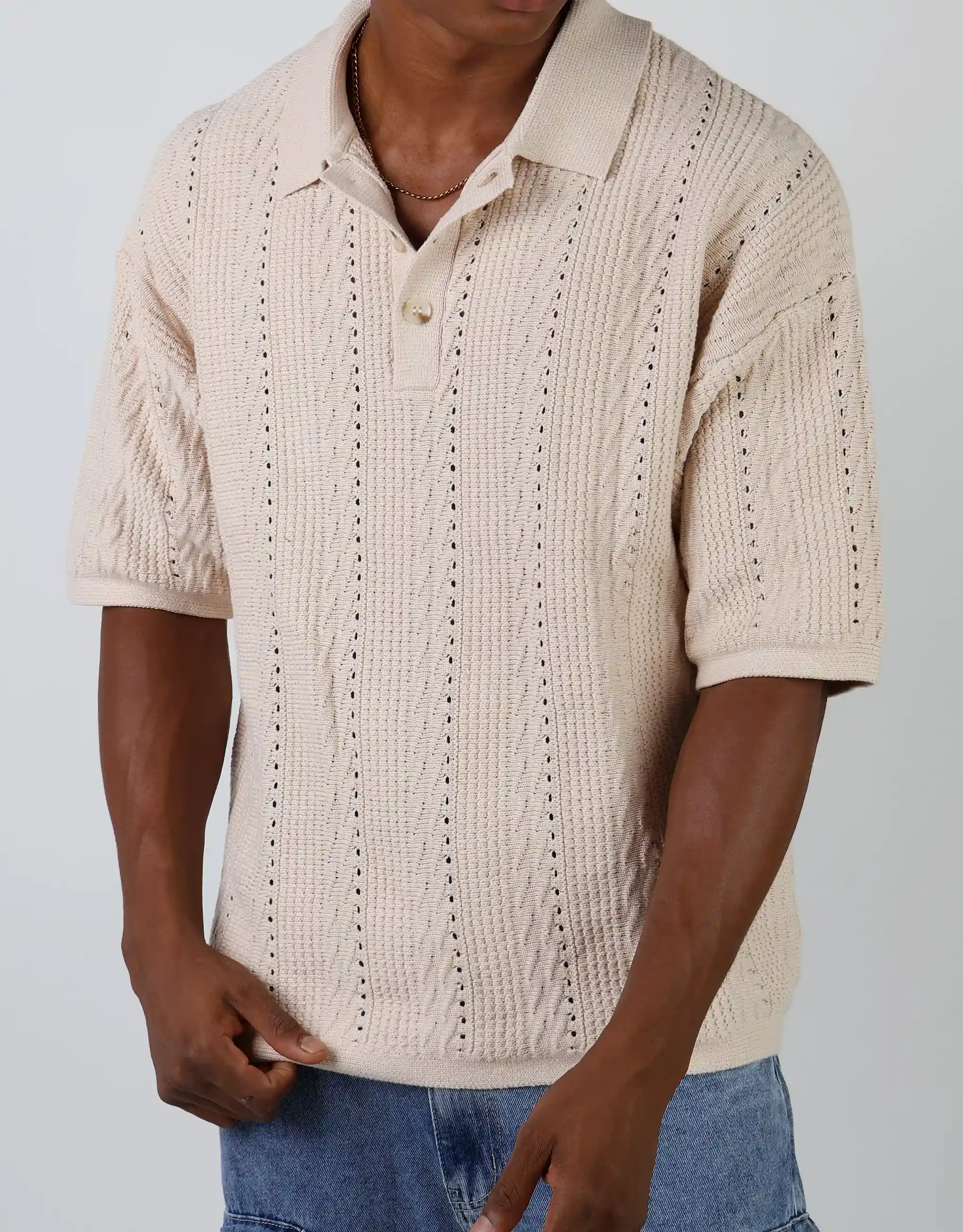 Men's Shirts with Scoop NecksKnitted Tshirt