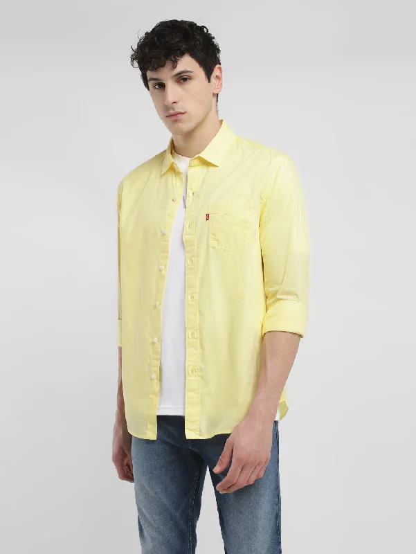 Men's Performance Shirts for Active LifestylesMen's Solid Slim Fit Shirt
