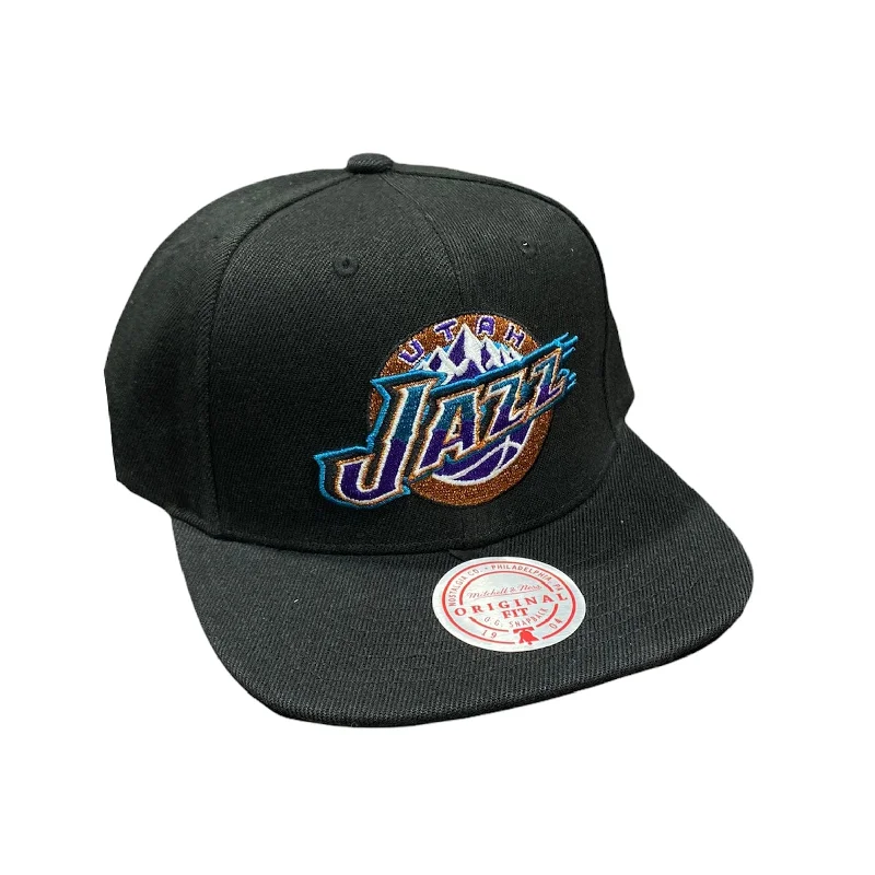 Boys' Baseball CapsMitchell & Ness Nba Hwc Utah Jazz Core Basic Snapback (Black)