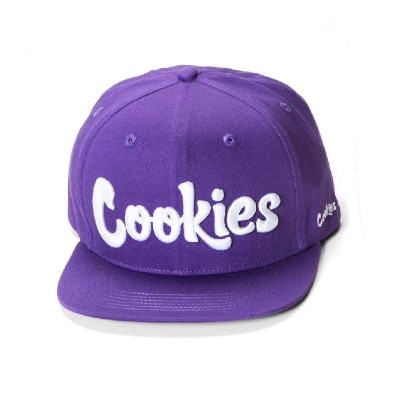 Female Fisherman HatsCookies Original Mint Twill Snapback Cap (Purple/White)