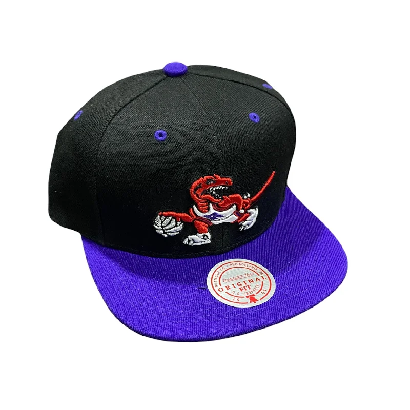 Men's Straw Hats for SummerMitchell & Ness Nba Hwc Toronto Raptors Lotto Pick Snapback (Black/Purple)