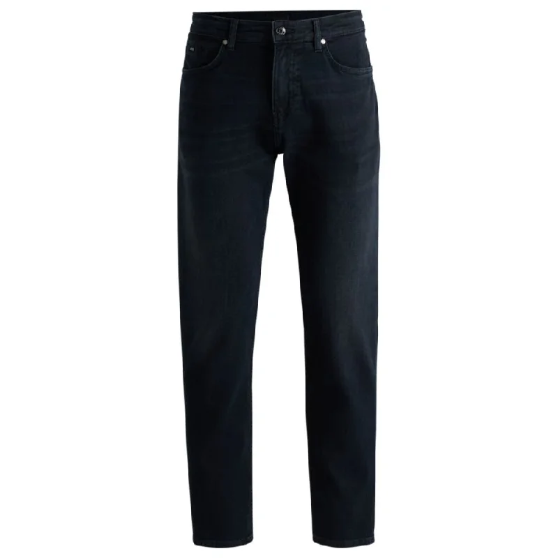 Men's Jeans with Fashionable RipsRegular-fit jeans in blue-black super-soft denim
