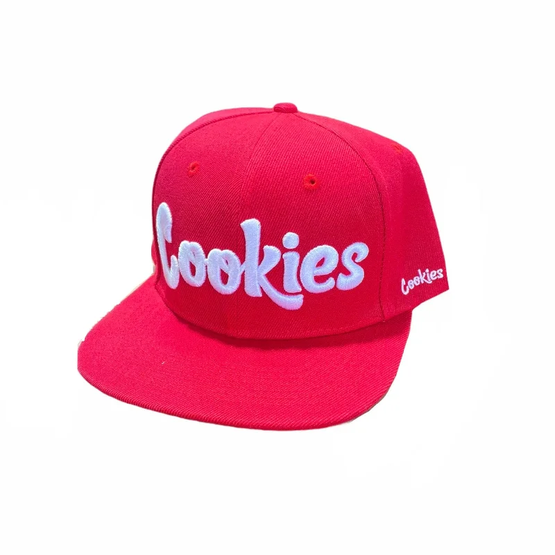Comfortable Bucket Hats for TravelCookies Original Mint Twill Snapback Cap (Red/White)