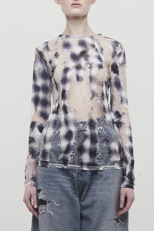 Men's Shirts with Embellished SleevesY/Project Devore Long Sleeve Top