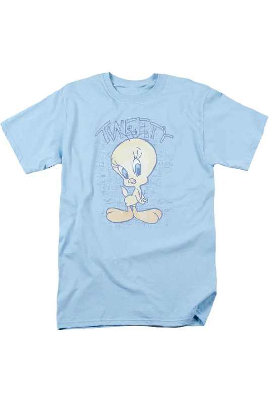 Patterned Men's Hawaiian ShirtsLooney Tunes Tweety Fade Short Sleeve Adult Tee / T-Shirt Patterned Men's Hawaiian ShirtsLooney Tunes Tweety Fade Short Sleeve Adult Tee / T-Shirt