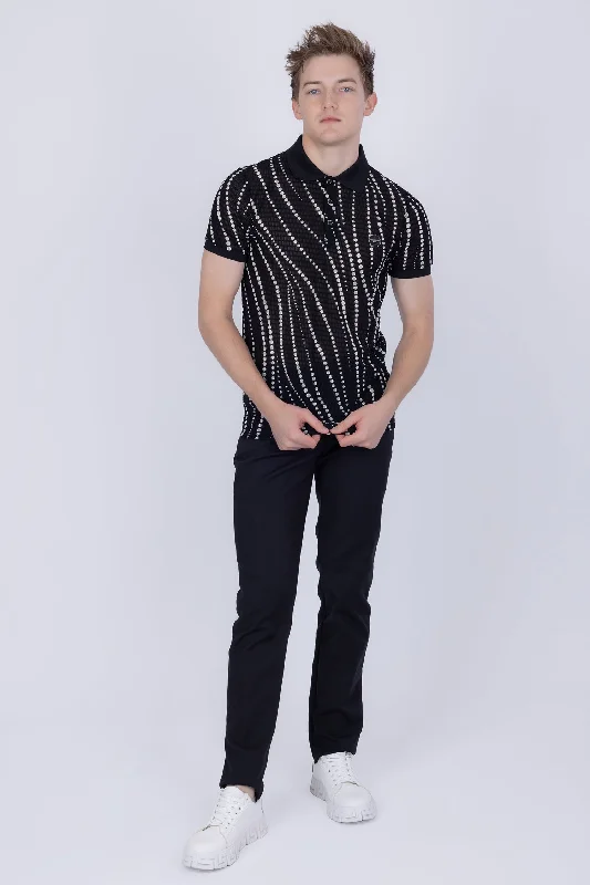 Men's Shirts with TiesLisbon Polka Dots Polo Shirt