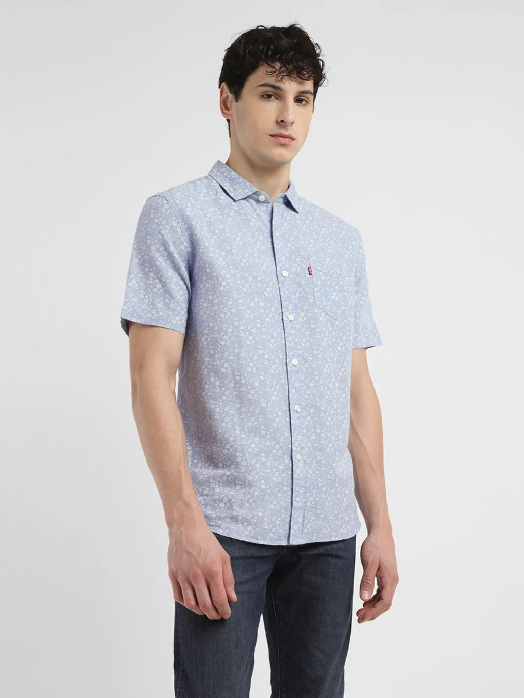 Lightweight Men's Poplin ShirtsMen's Floral Slim Fit Shirt