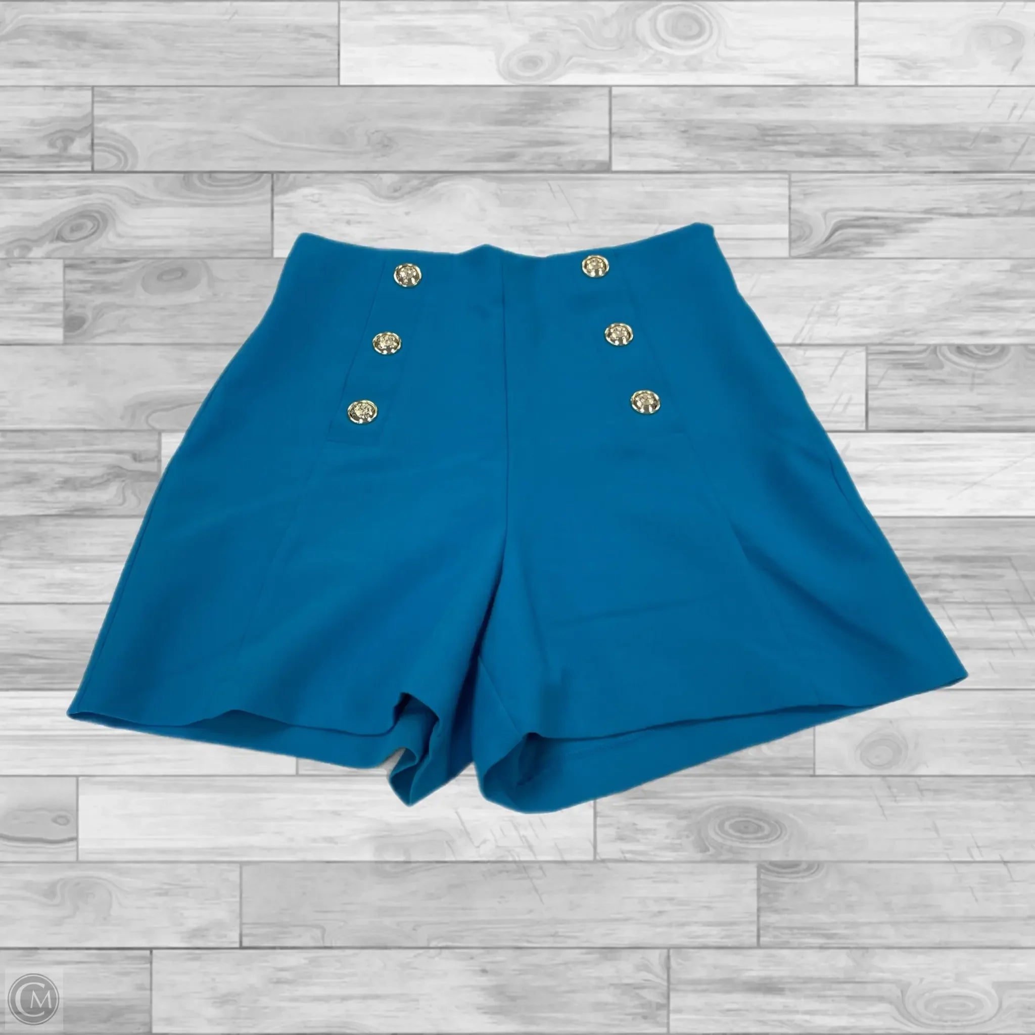 Men's Pants with Contrast StitchingShorts By Zara In Blue, Size: M