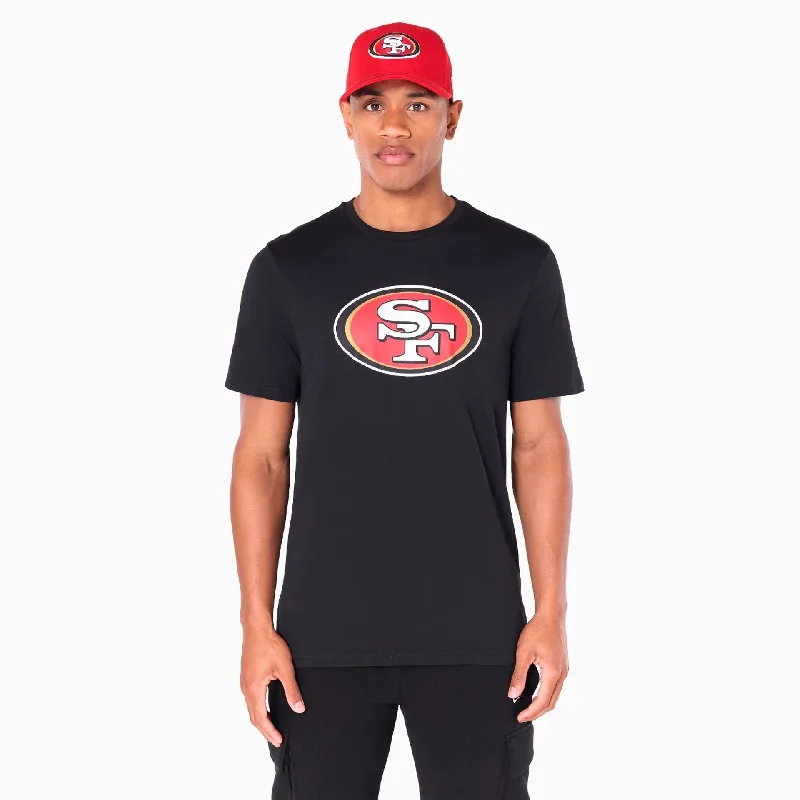 Men's Shirts with Appliquéd SleevesSan Francisco 49ers NFL Black T-Shirt