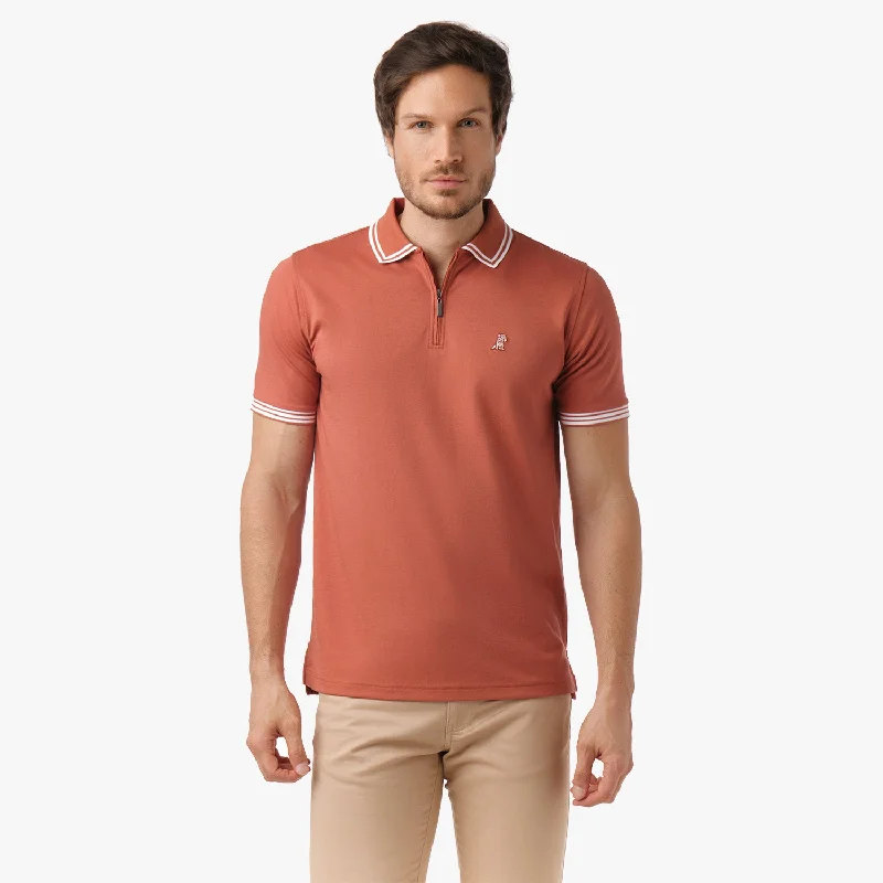 Men's Shirts with Drawstring WaistbandsMen's Striped Travel Polo Shirt