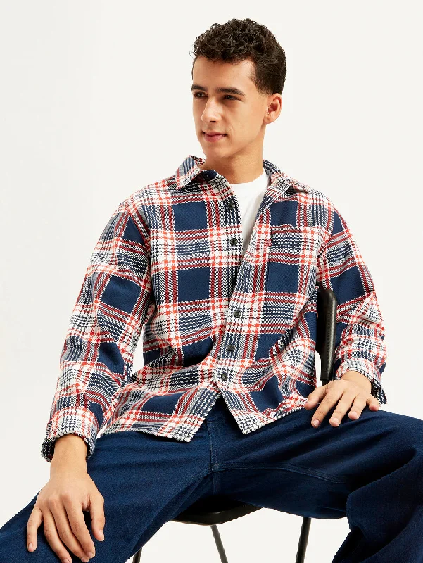 Men's Dressy Casual Shirts for Smart-Casual EventsMen's Plaid Regular Fit Shirt
