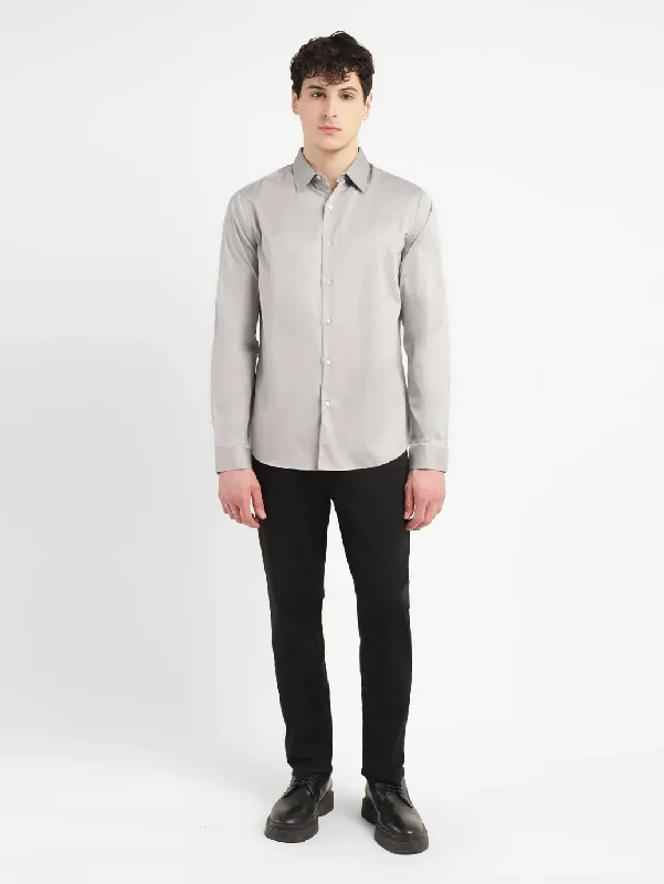 Men's Minimalist Shirts for a Clean LookMen's Solid Slim Fit Shirt