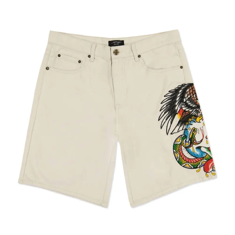 Men's Pants with Shallow PocketsMen's Battle Skull Skater Short In Khaki