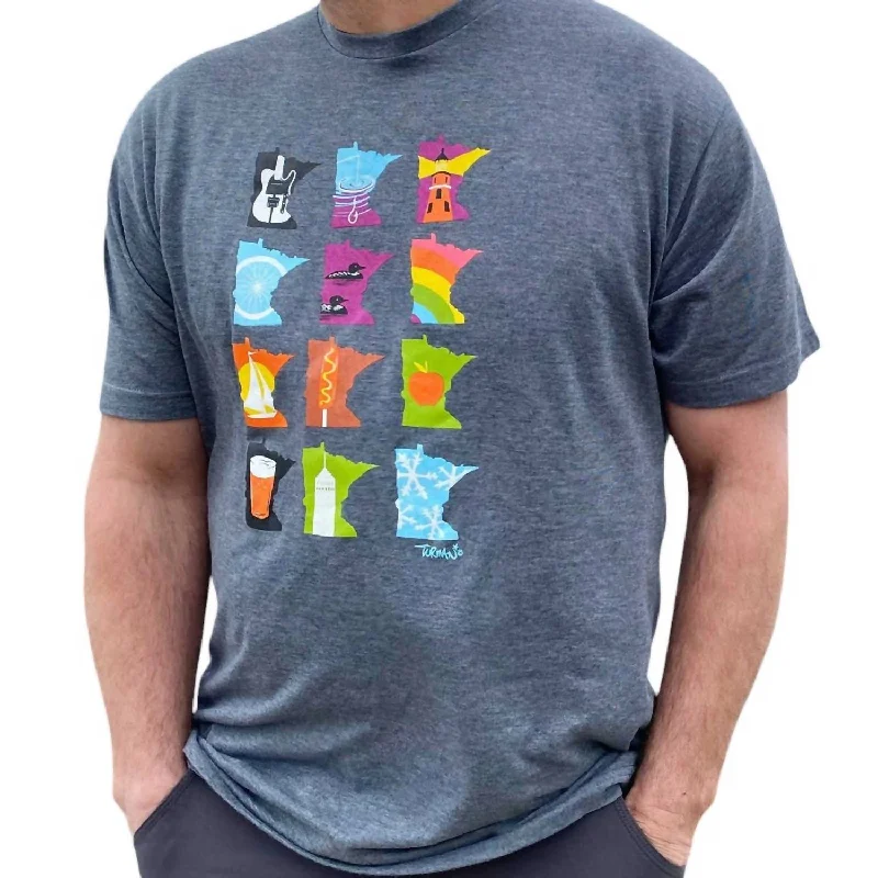 Men's Tailored Shirts for a Professional AppearanceMen's Months T-Shirt In Charcoal