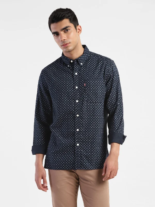 Men's French-Cuff Shirts for a Sophisticated EdgeMen's Printed Slim Fit Shirt