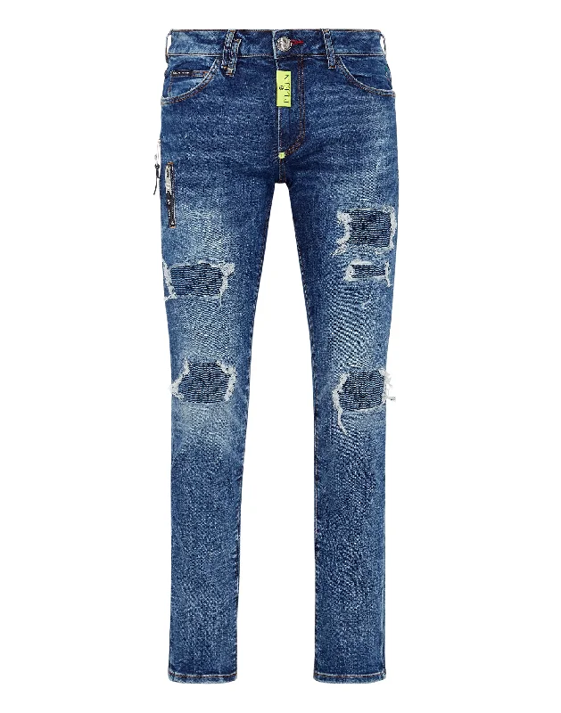 Men's Jeans Made from Recycled MaterialsDenim Trousers Super Straight Cut