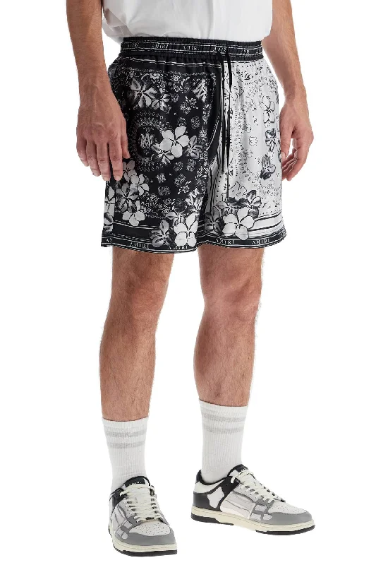 Men's Board Shorts for SurfingAmiri Silk Bandana Print Bermuda Shorts