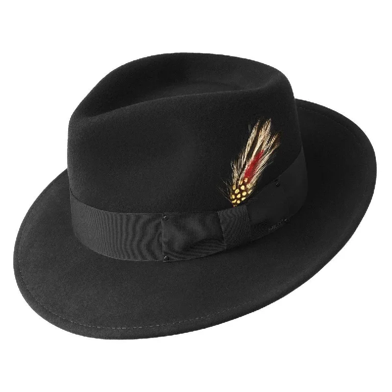 Vibrant Baseball HatsMen's Fedora Hat by Bailey of Hollywood Color Black