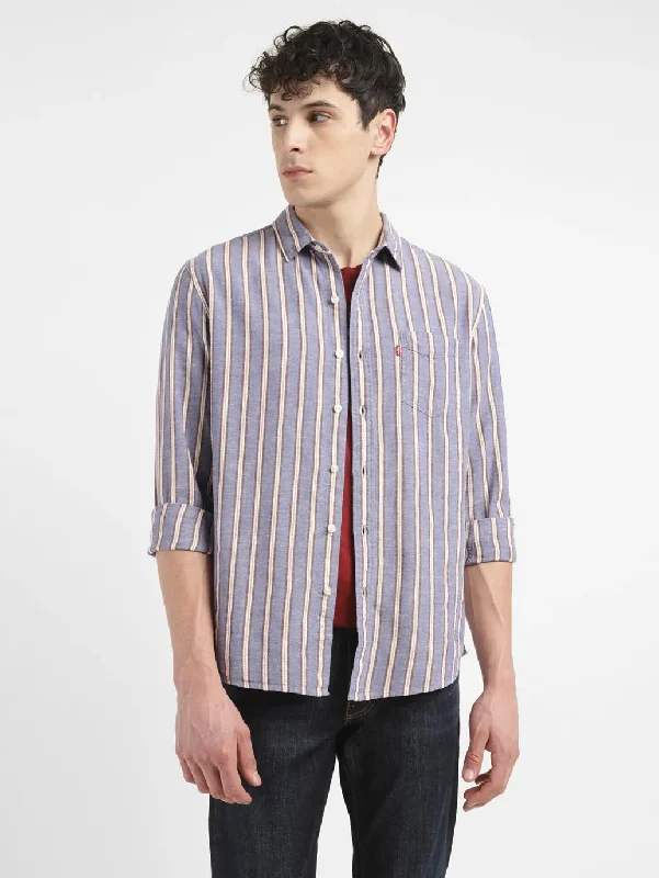 Men's Rugby Shirts for a Sporty LookMen's Striped Slim Fit Shirt
