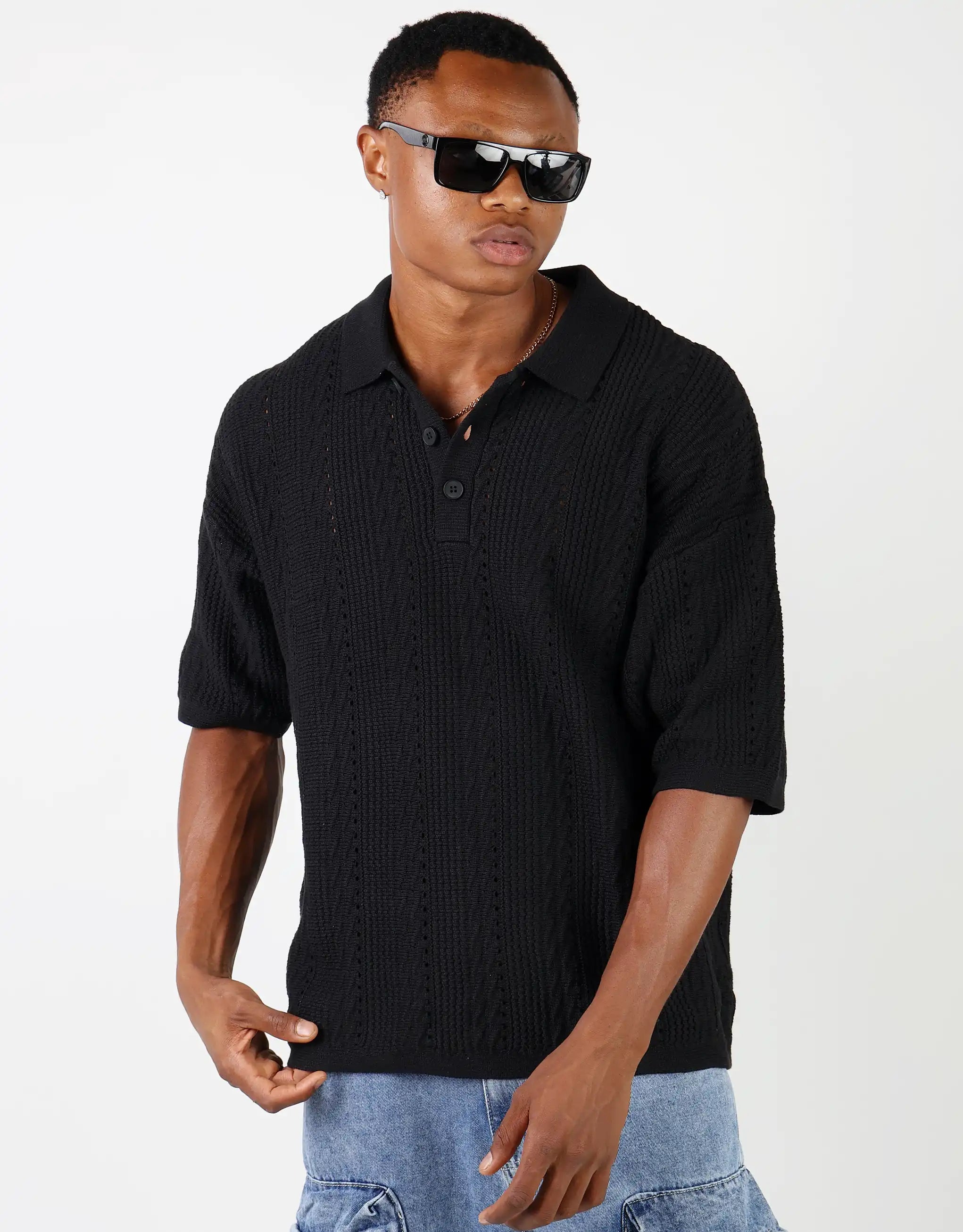 Men's Shirts with Mock NecksKnitted Tshirt