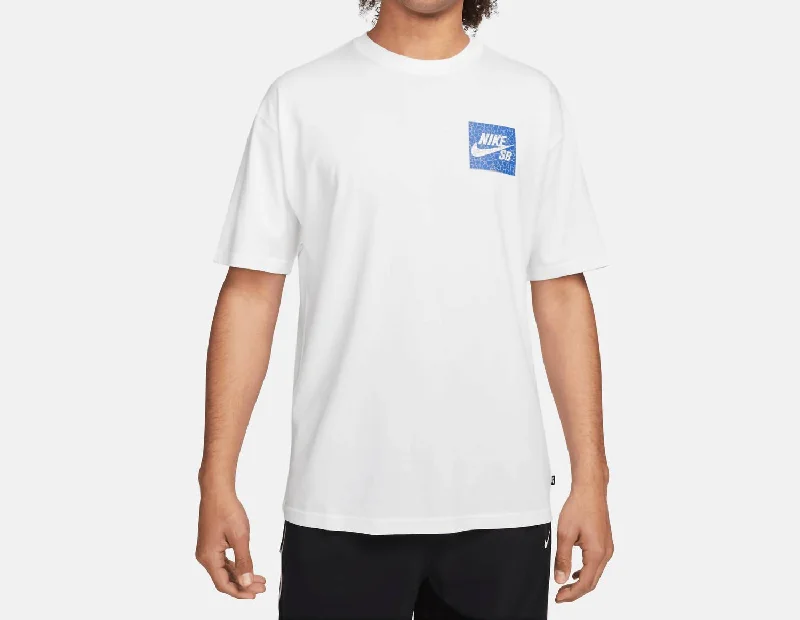 Men's Shirts for BoatingMosaic T-Shirt Top In White