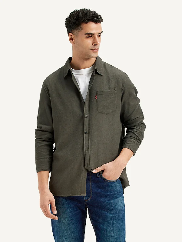 Men's Weekend Shirts for Leisurely OutingsMen's Textured Regular Fit Shirt