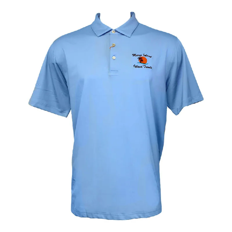 Men's Shirts with Bow TiesPeter Millar Marco Island Sunshine Solid Performance Jersey Sean Self Collar Polo Shirt - Cottage Blue Men's Shirts with Bow TiesPeter Millar Marco Island Sunshine Solid Performance Jersey Sean Self Collar Polo Shirt - Cottage Blue