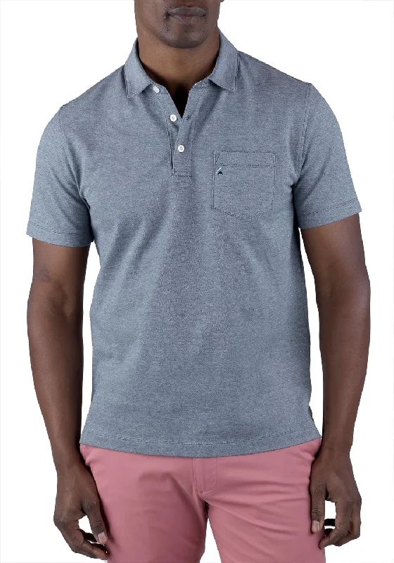 Striped Men's TopsStretch Pique Polo