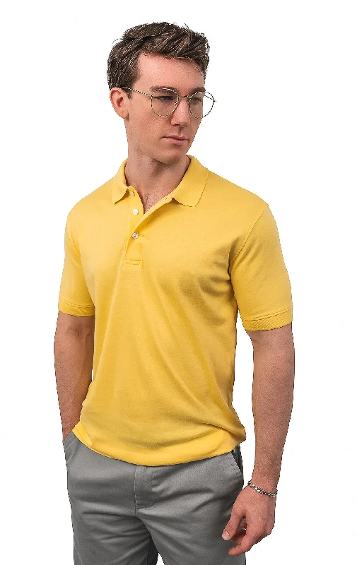 Men's Shirts with TiesCLEOCOTTON YELLOW POLO SHIRT