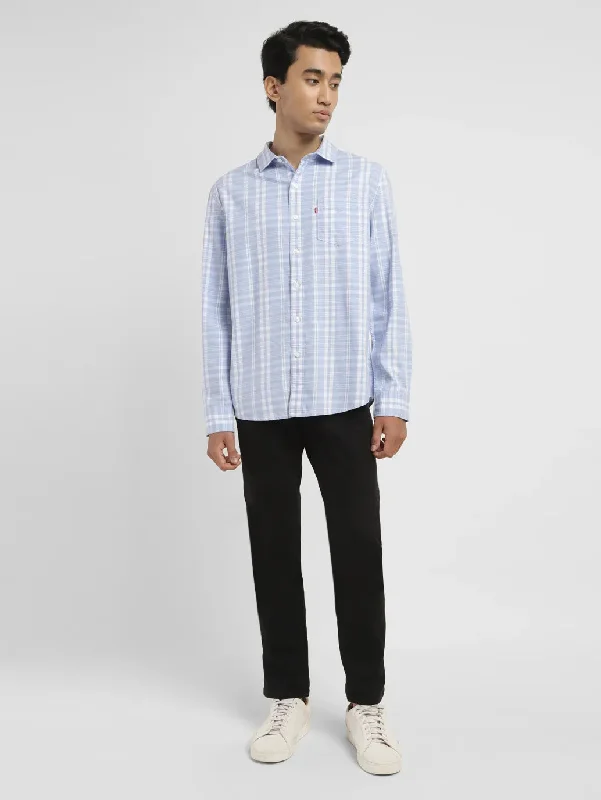 Men's Monochrome Shirts for a Minimalist VibeMen's Checkered Slim Fit Shirt