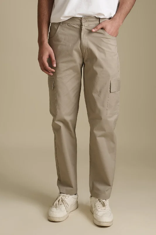 Men's Pants with Pleated FrontsSmokey Taupe Cargo