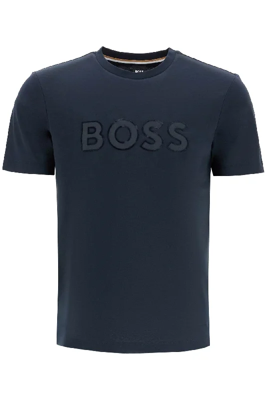 Men's Shirts with Graphic PrintsBoss Men's T-Shirt With Patch Logo Design
