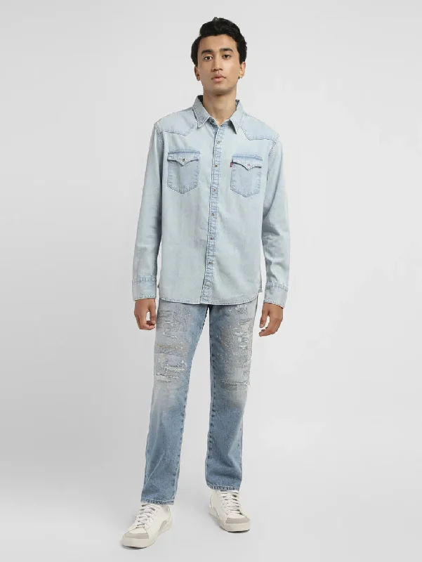 Men's Solid-Color Block Shirts for a Bold StatementMen's Solid Slim Fit Shirt