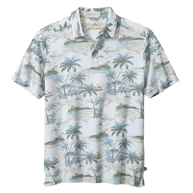 Men's Shirts with Wrinkle-Resistant FabricTommy Bahama IslandZone Oceanic Oasis Polo Shirt - Sterling Blue Men's Shirts with Wrinkle-Resistant FabricTommy Bahama IslandZone Oceanic Oasis Polo Shirt - Sterling Blue