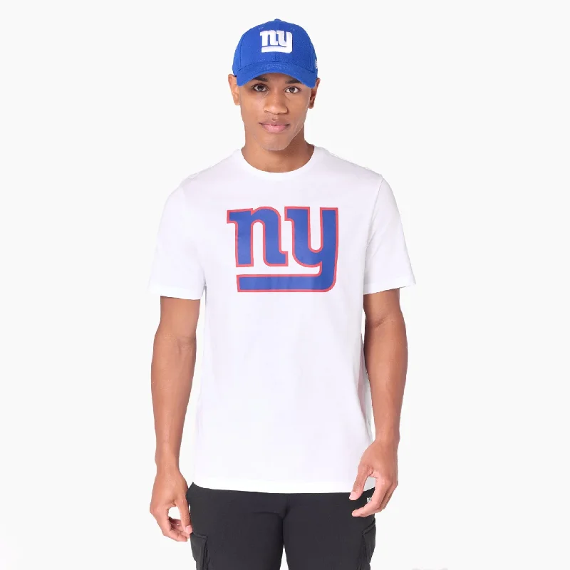 Men's Shirts with Lace-Up HemlinesNew York Giants NFL White T-Shirt